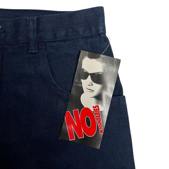 Vintage Y2K No Boundaries High Waist Denim Shorts Womens 11/12 Blue NWT 1997 - Picture 4 of 7